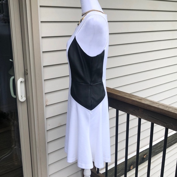 Express Faux Leather Ponte Knit Mini - Picture 4 of 17